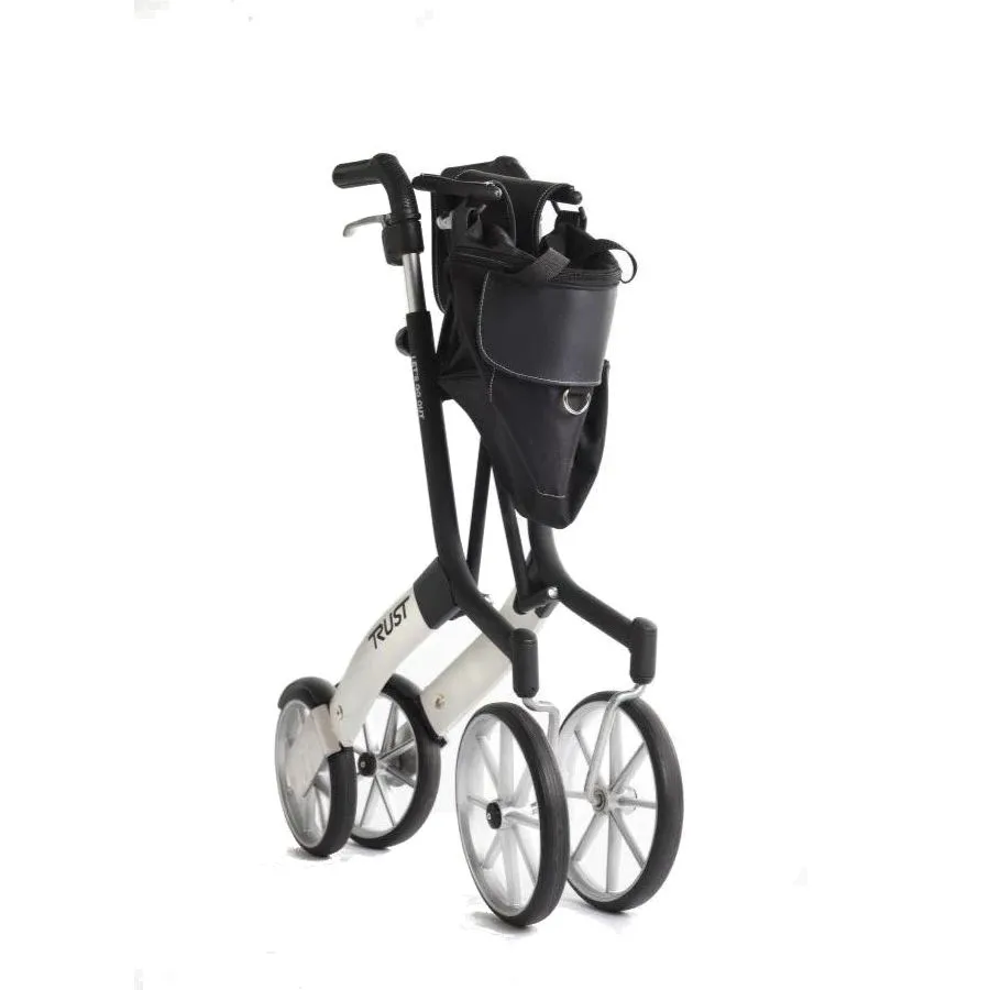 Lets Go Out Rollator Black with Bag Folded.jpg